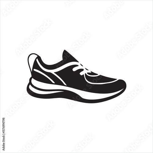 Running Shoe Silhouette Icon