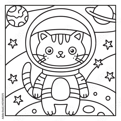 Space Coloring Pages for Kids – Bold and Easy Outer Space Fun with Rockets, Planets, Astronauts, and Aliens – Printable Activity Sheets