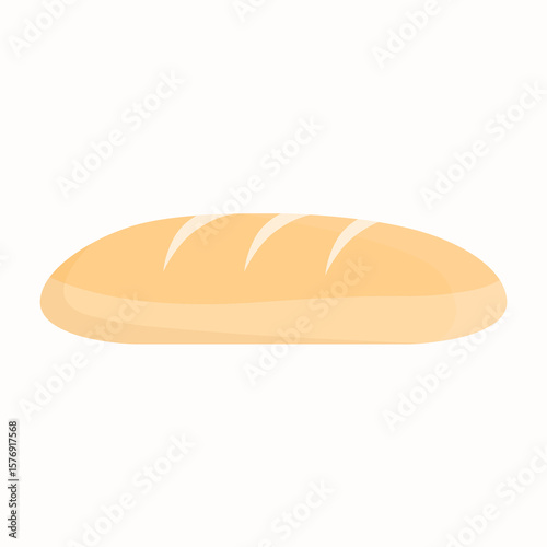 Loaf bread isolated on a white background