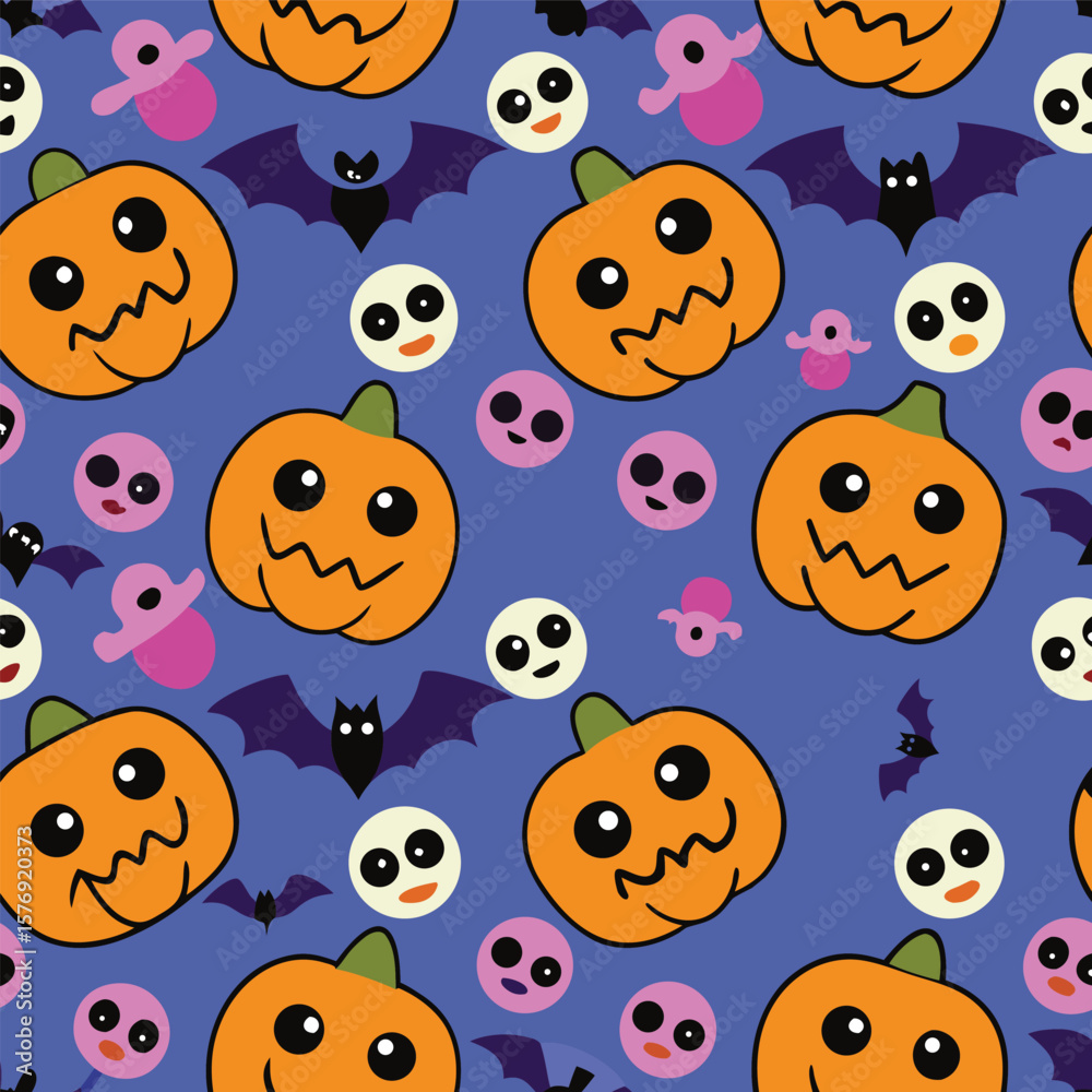 Obraz premium Halloween Seamless Pattern | Spooky and Creepy Design