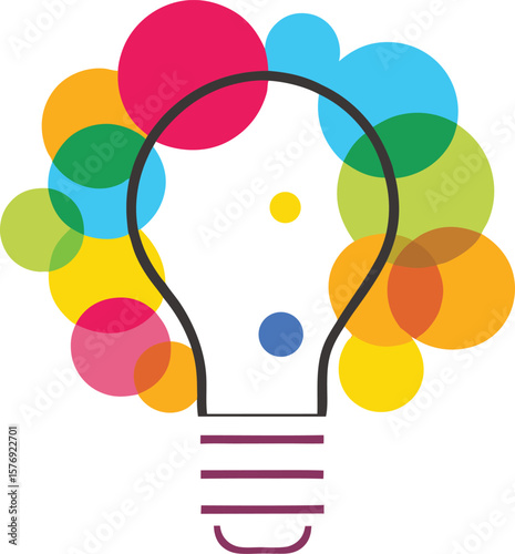 colorful light bulb