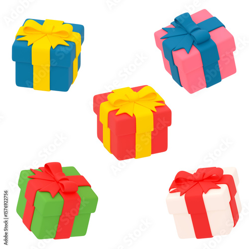 カラフルなプレゼントボックスアイコン