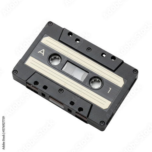 Isolated Cassette Tape Sound Recording Vintage Music on Transparent