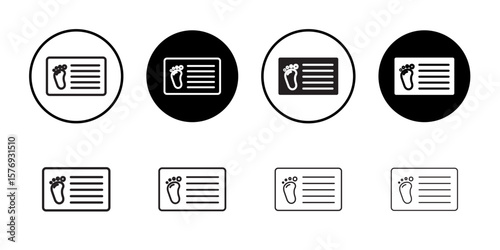 Birth certification icon simple outline vector sign