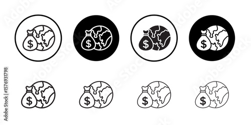 Capitalism icon simple outline vector sign