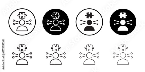 Complexity icon simple outline vector sign
