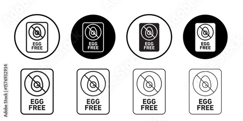egg free icon simple outline vector sign