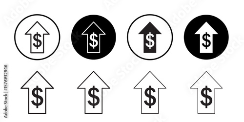 Expensive icon simple outline vector sign