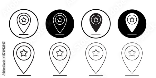 Favorite place icon simple outline vector sign