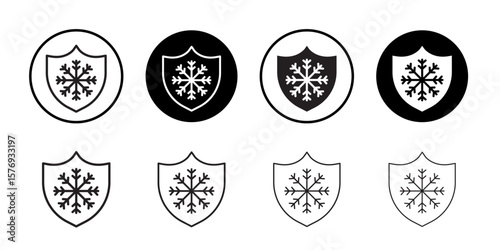 Frost resistant icon simple outline vector sign
