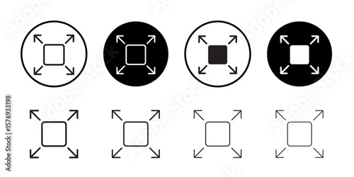 Full screen icon simple outline vector sign