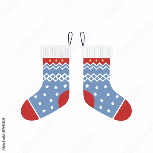 christmas socks isolated on white