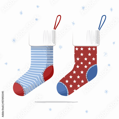 christmas socks vector illustration