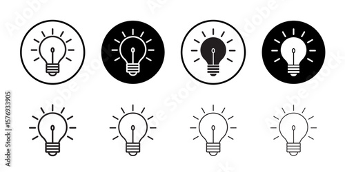 Lamp icon simple outline vector sign