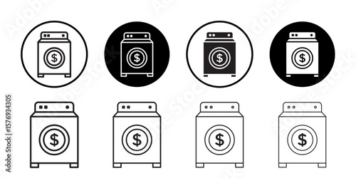 Money laundering icon simple outline vector sign