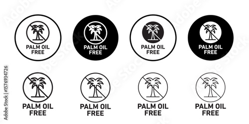 Palm oil free icon simple outline vector sign