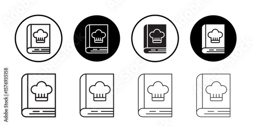 recipe book icon simple outline vector sign