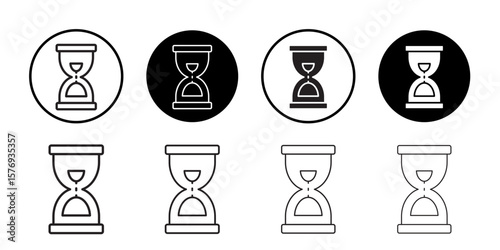 sand clock icon simple outline vector sign