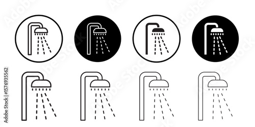 Shower head icon simple outline vector sign