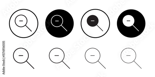 Zoom out icon simple outline vector sign