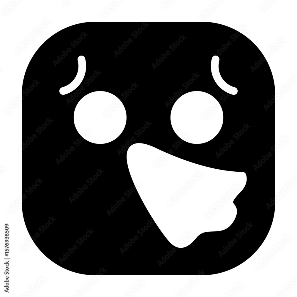 Fototapeta premium Sneezing Face Vector Icon