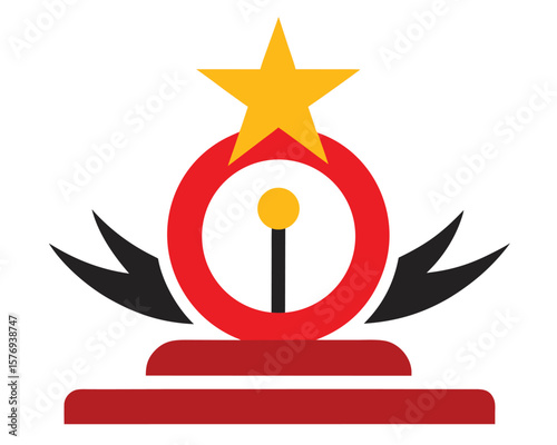 Achieve Excellence Award Winning Design Concept Star Icon Ai Generated