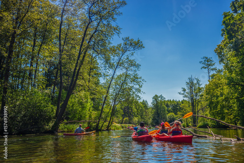 Fototapeta Naklejka Na Ścianę i Meble -  Mazury-river Krutynia in north-eastern Poland	