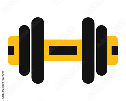 Fitness Icon Dumbbell Strength Training Exercise Equipment Graphic Ai Generated