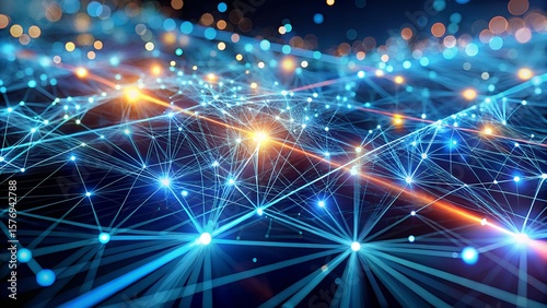 real time data transfer visualized with pulsing lines