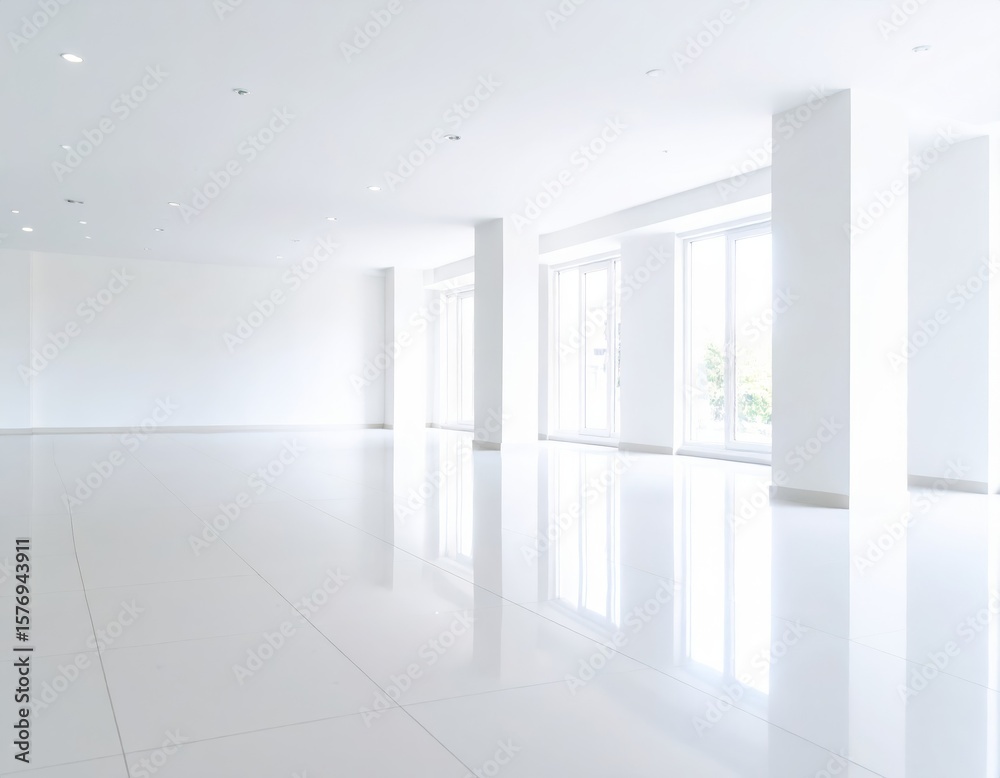 Fototapeta premium empty room, cleaning and cleanliness