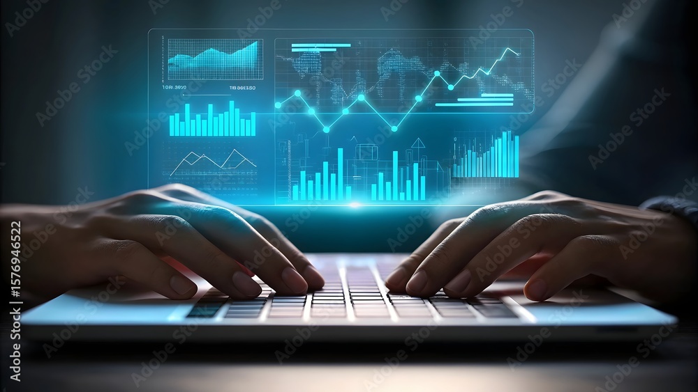 Obraz premium Data Analysis and Visualization Utilizing Technology for Business Insights