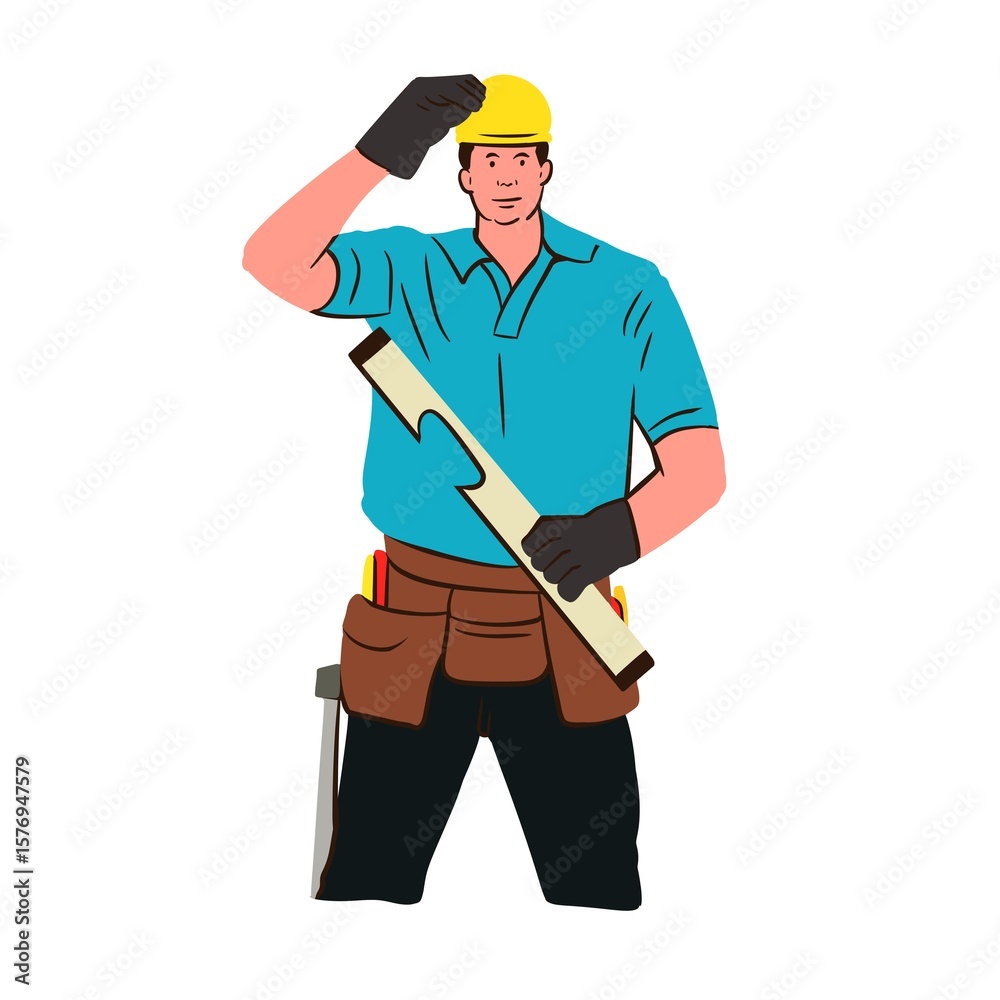 construction worker with hammer construction worker with hammer