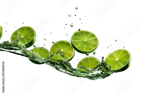 PNG Photo of flying lime slices fruit plant food.