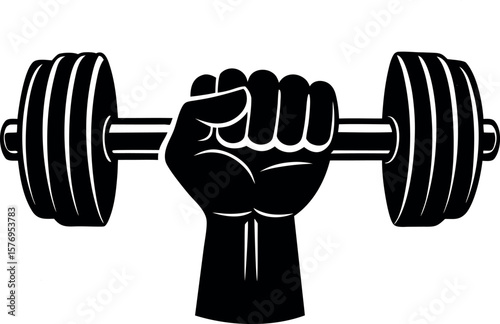 hand holding dumbbell