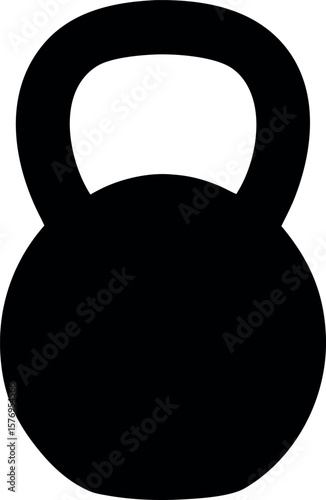 kettlebell silhouette isolated on white background