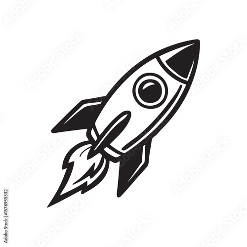 flying rocket drawing