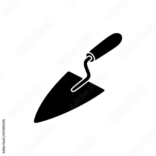Construction trowel icon silhouette