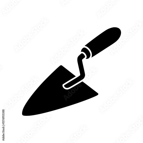 Construction trowel icon silhouette
