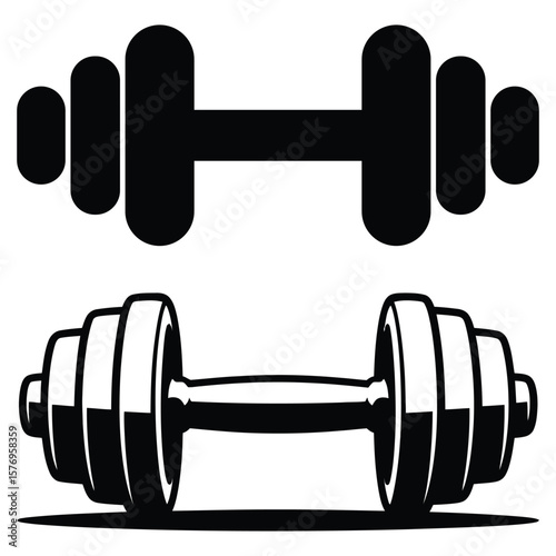 dumbbell isolated on white