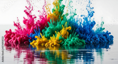 abstract background made of colorful splashes