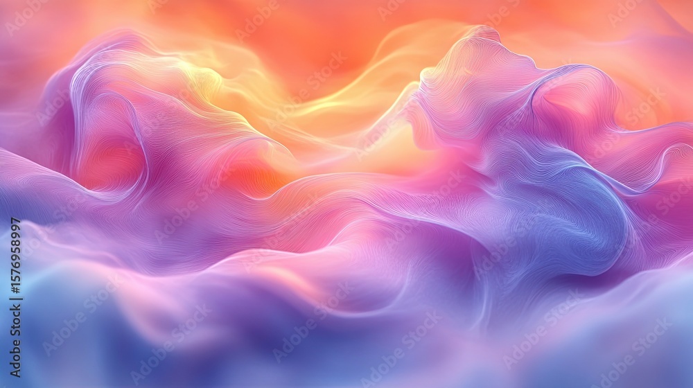 Obraz premium Abstract colorful flowing lines background.