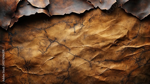 Aged paper texture with charred edges.