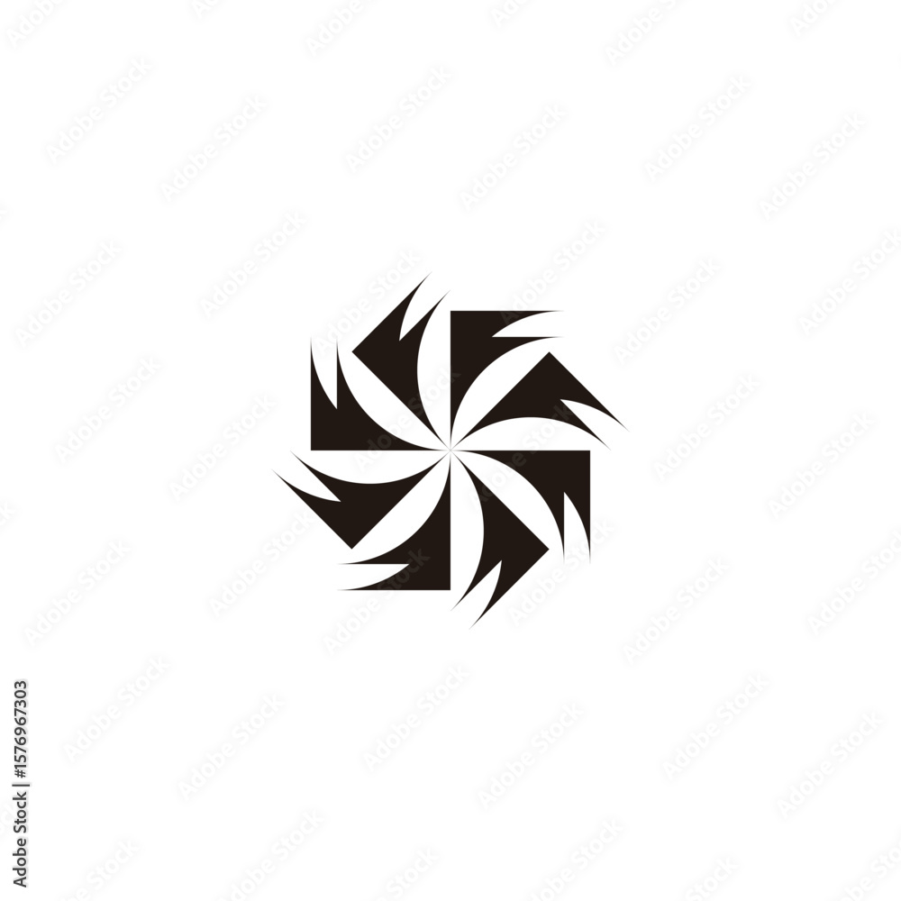 Obraz premium Letter F rounded geometric symbol simple logo vector