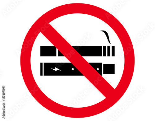 No smoking No vaping combined sign High resolution vector icon