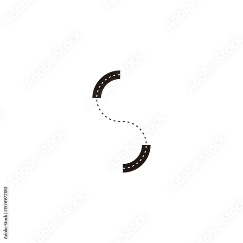 Letter s highway geometric symbol simple logo vector