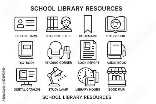 School library resources: books, tools, and spaces for students