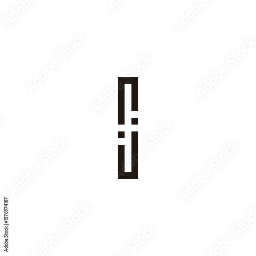 Letter sj js s j squares geometric symbol simple logo vector