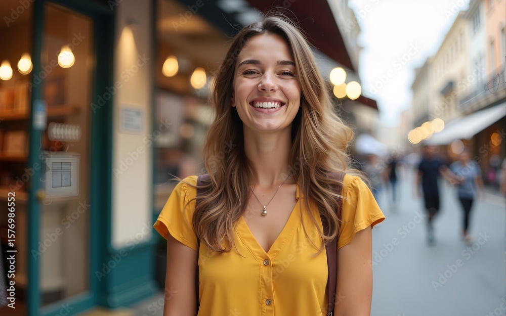 Portrait of excited happy beautiful shopping woman outdoor. High quality Portrait of excited happy beautiful shopping woman outdoor. High quality