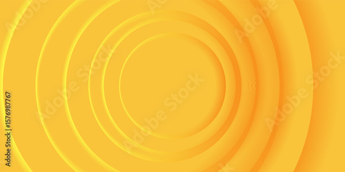 Abstract Background with 3d circle yellow papercut layer.  vector illustration, banner, bussines