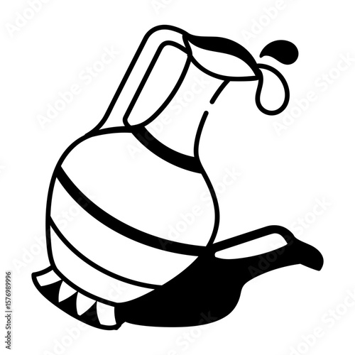 A doodle style icon showing greek pottery
